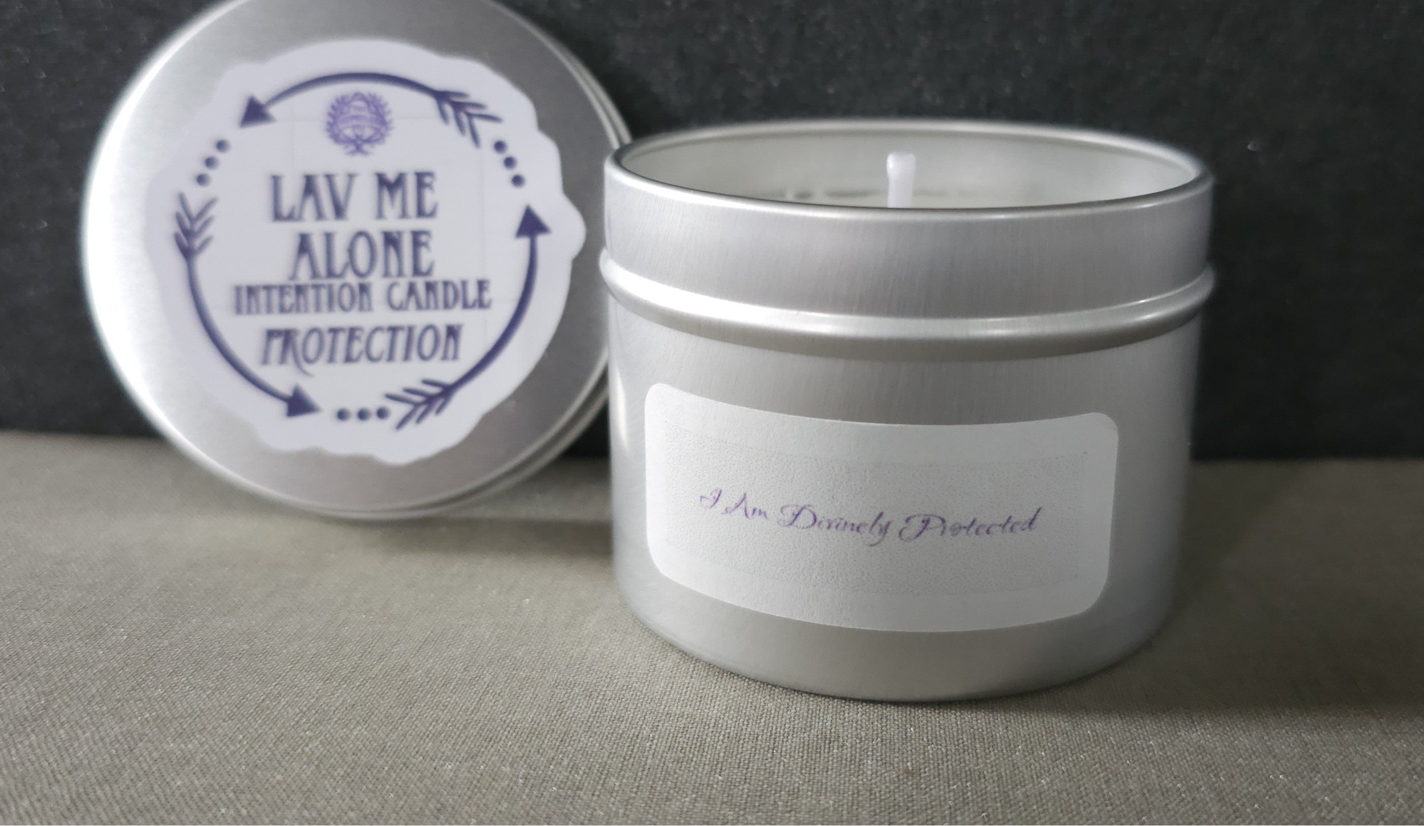 Lav Me Alone (Protection) Intention Candle 4 0z.